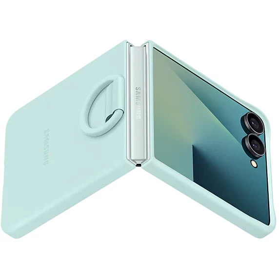 Handyhülle für Galaxy Z Flip7, Samsung Silicone Case Ring, Minze - Image 4