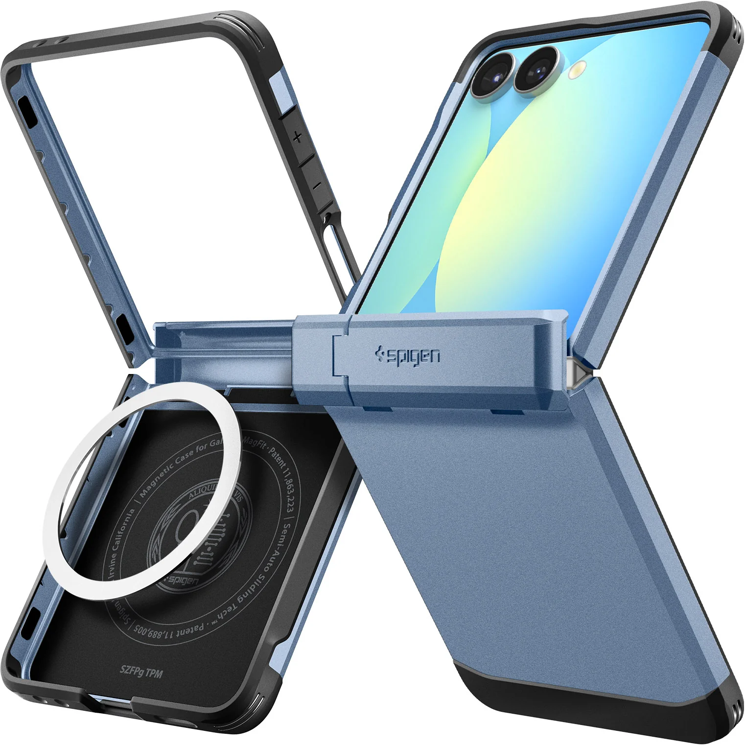 Handyhülle für Galaxy Z Flip7, Spigen Tough Armor Pro Mag mit MagSafe, Blau - Image 2