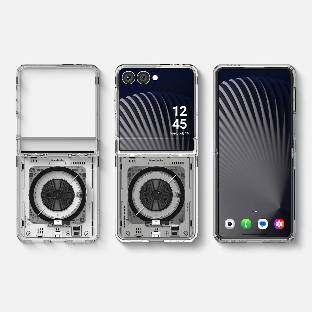 Handyhülle für Galaxy Z Flip7, Spigen Ultra Hybrid Pro Mag mit MagSafe, Transparent-Gemustert (Neo One) - Image 18