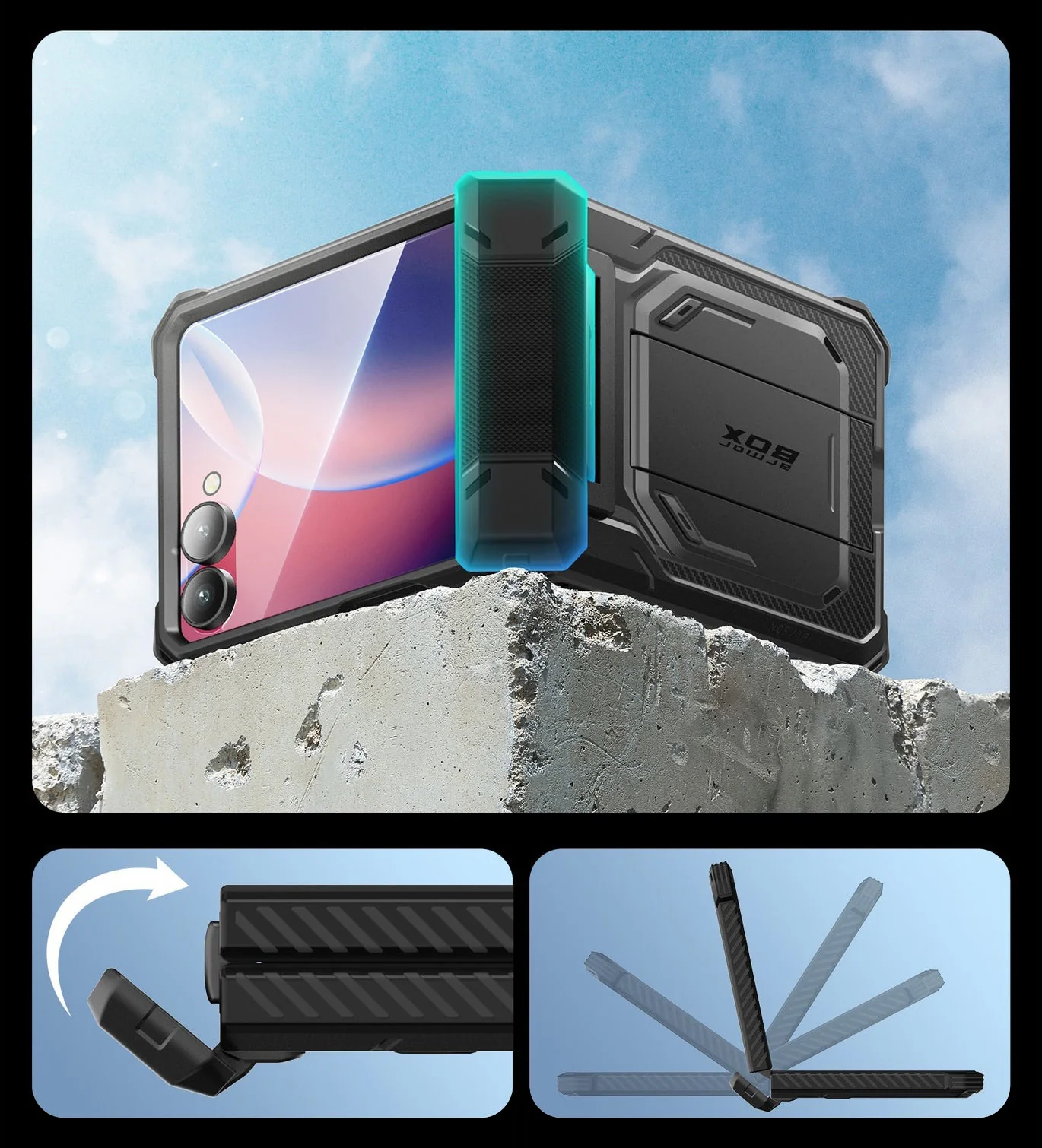 Handyhülle für Galaxy Z Flip7, Supcase i-Blason Armorbox BackSP, Schwarz - Image 10