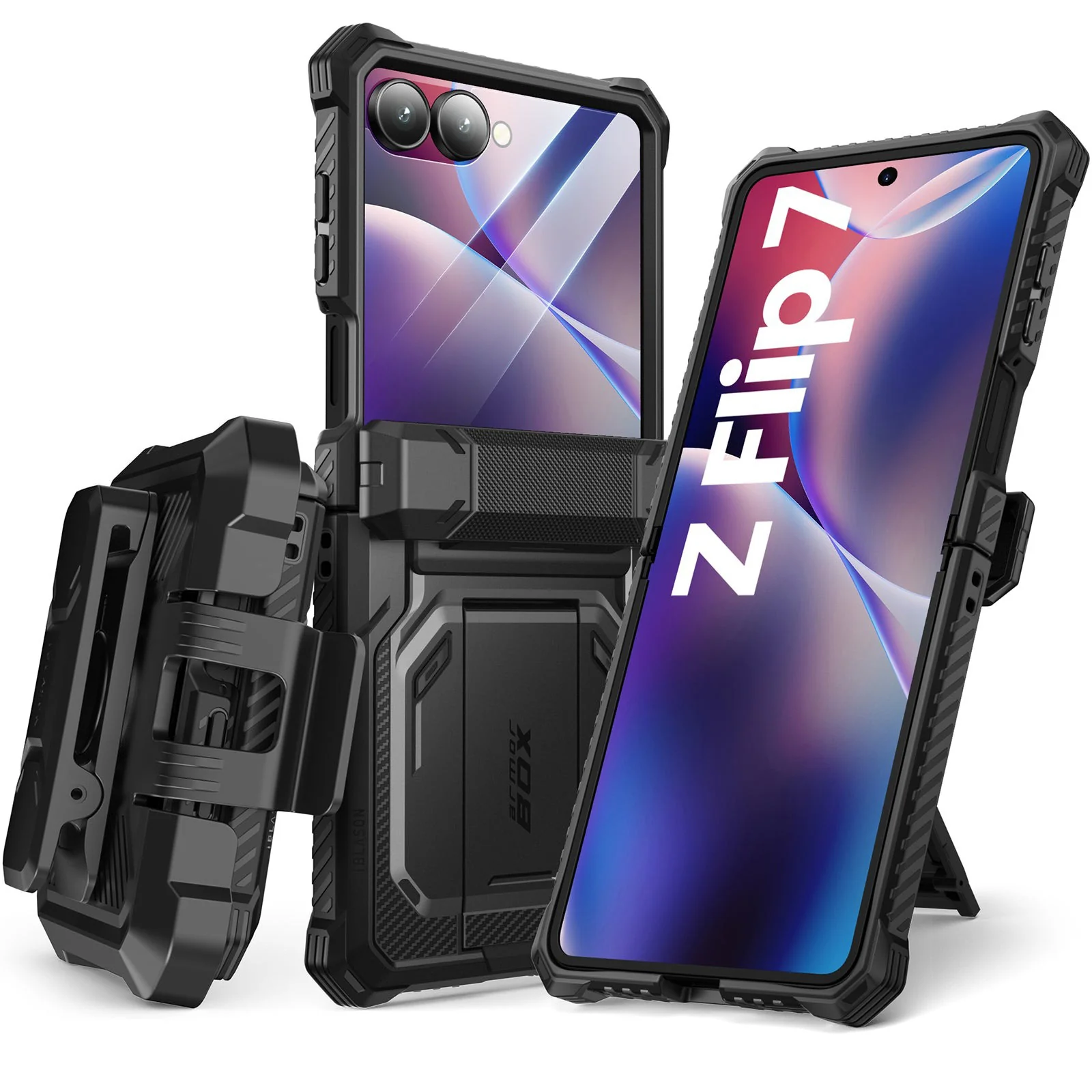 Handyhülle für Galaxy Z Flip7, Supcase i-Blason Armorbox BackSP, Schwarz - Image 2