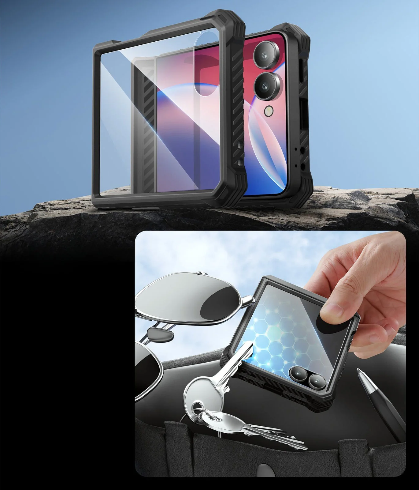 Handyhülle für Galaxy Z Flip7, Supcase i-Blason Armorbox BackSP, Schwarz - Image 8