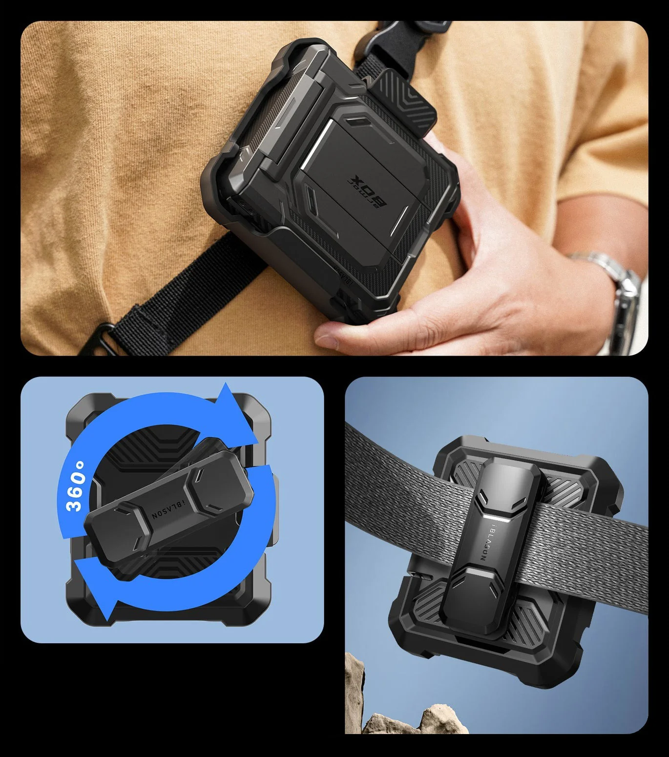 Handyhülle für Galaxy Z Flip7, Supcase i-Blason Armorbox BackSP, Schwarz - Image 9