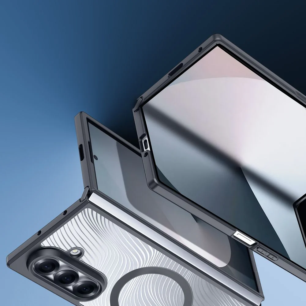 Handyhülle für Galaxy Z Fold7, Dux Ducis Aimo Mag mit MagSafe, Transparent und Schwarz - Image 5