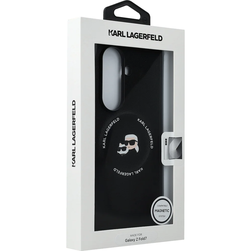 Handyhülle für Galaxy Z Fold7, Karl Lagerfeld Karl and Choupette Logo MagSafe, Schwarz - Image 8