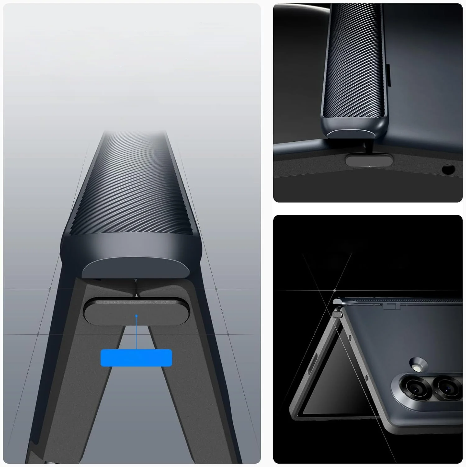 Handyhülle für Galaxy Z Fold7, Spigen Slim Armor Pro Mag mit MagSafe, Dunkelblau - Image 18