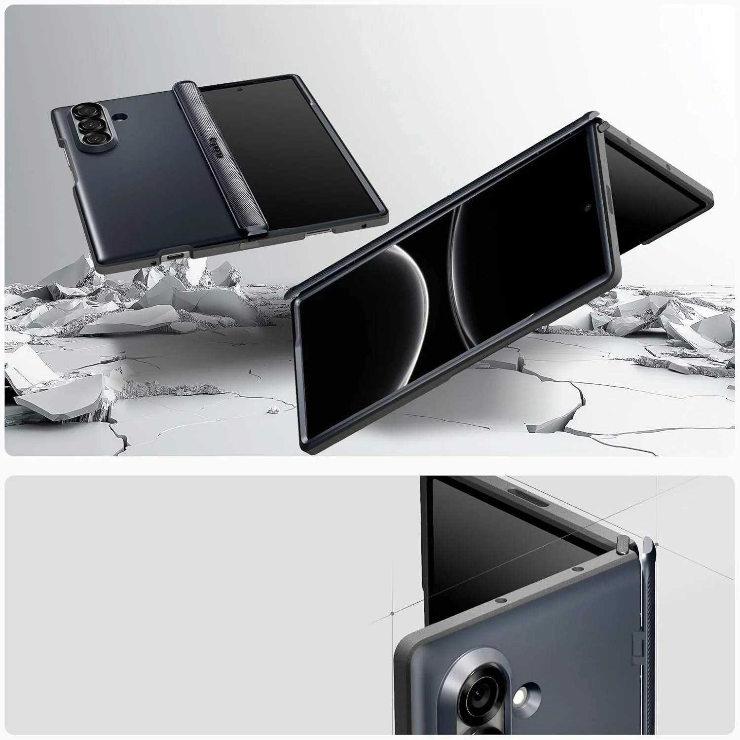 Handyhülle für Galaxy Z Fold7, Spigen Slim Armor Pro Mag mit MagSafe, Dunkelblau - Image 19