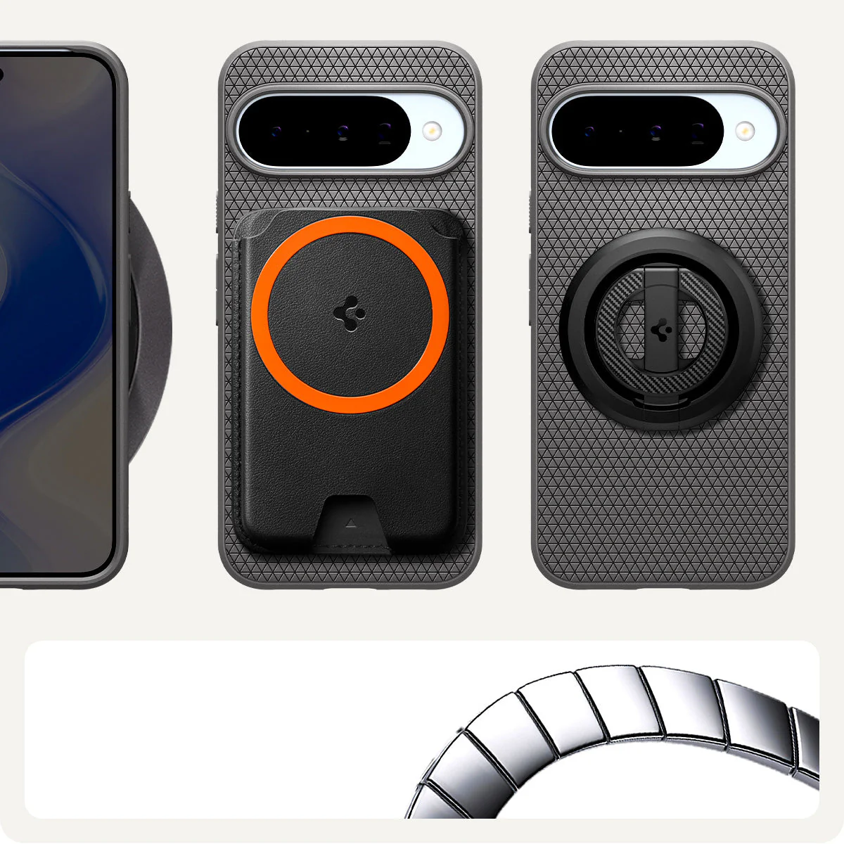Handyhülle für Google Pixel 10 Pro / Pixel 10, Spigen Liquid Air Mag mit MagSafe, Grau - Image 4