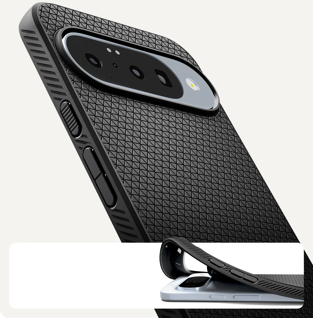 Handyhülle für Google Pixel 10 Pro / Pixel 10, Spigen Liquid Air, Schwarz - Image 3