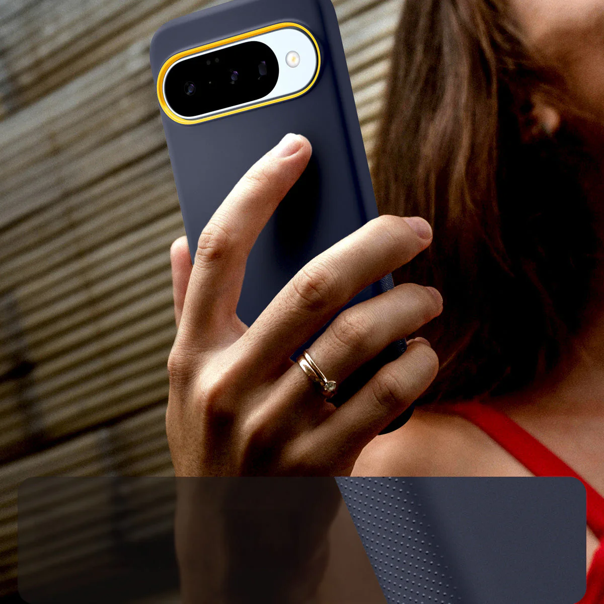 Handyhülle für Google Pixel 10 Pro / Pixel 10, Spigen Nano Pop Mag mit MagSafe, Dunkelblau und Gelb - Image 3