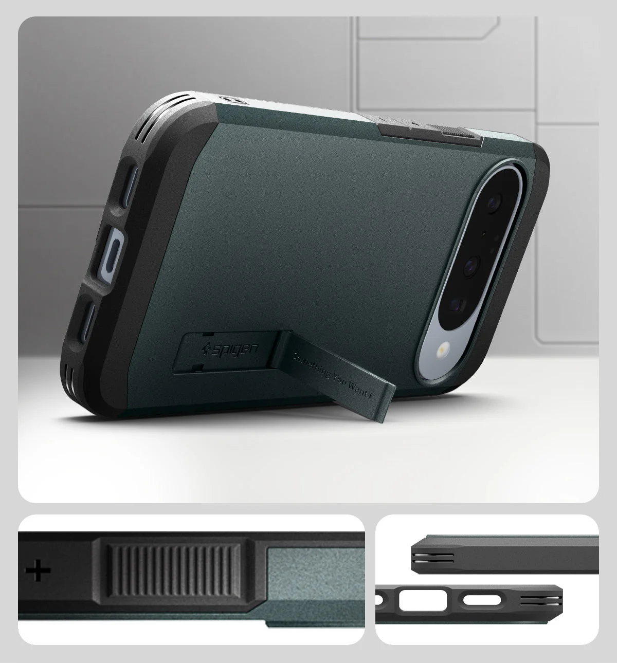 Handyhülle für Google Pixel 10 Pro / Pixel 10, Spigen Tough Armor Mag mit MagSafe, Grün - Image 4