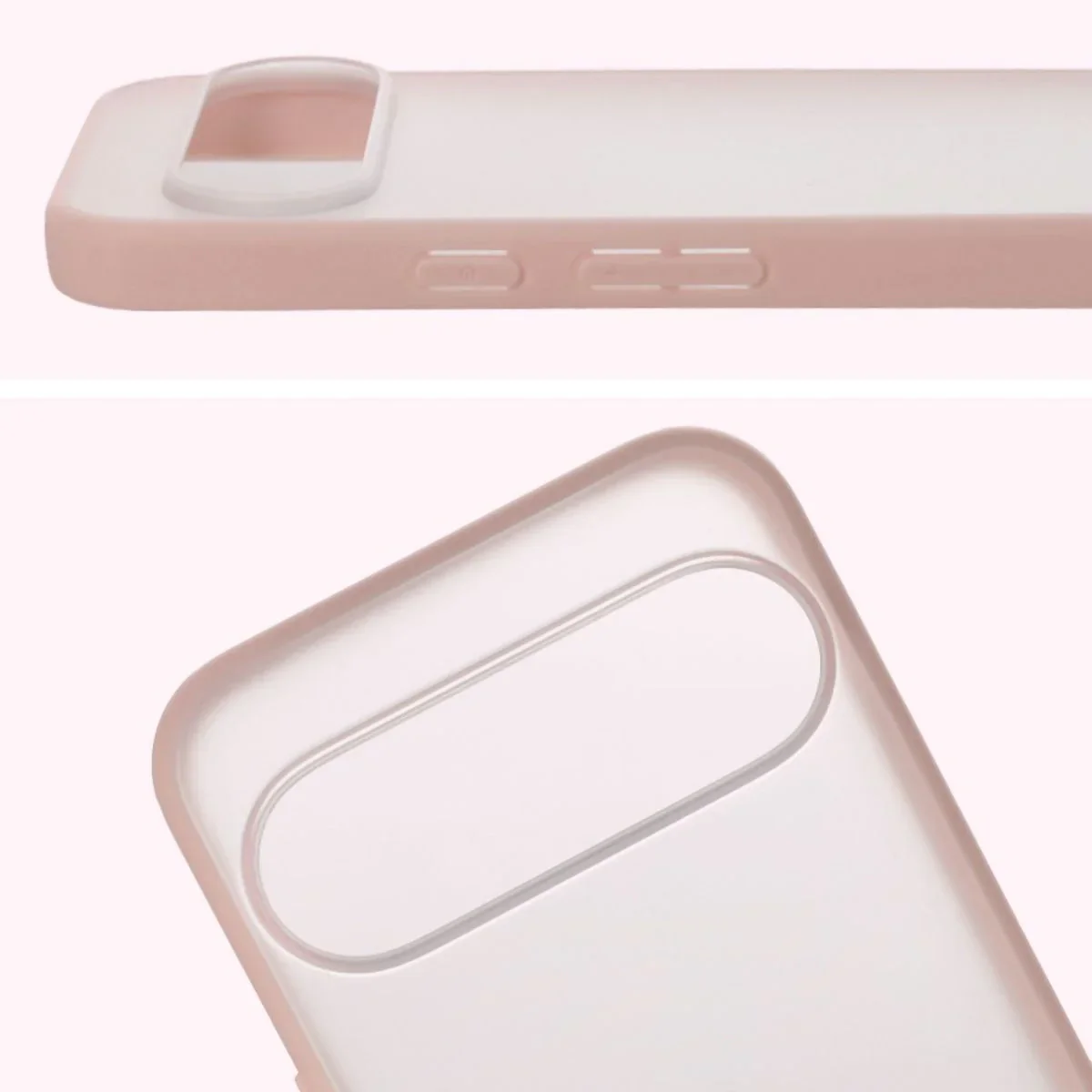 Handyhülle für Pixel 10 Pro XL, Bizon Case Angelo, Durchscheinend mit rosem Rahmen - Image 3