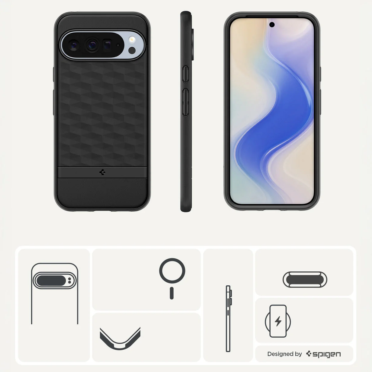 Handyhülle für Google Pixel 10 Pro XL, Spigen Parallax Mag mit MagSafe, Schwarz - Image 16