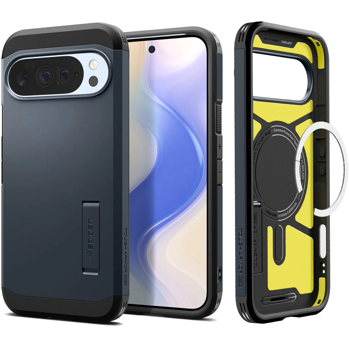 Handyhülle für Google Pixel 10 Pro XL, Spigen Tough Armor Mag mit MagSafe, Dunkelblau