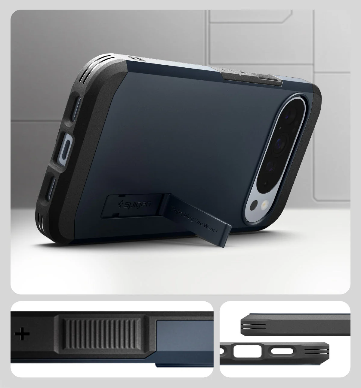 Handyhülle für Google Pixel 10 Pro XL, Spigen Tough Armor Mag mit MagSafe, Dunkelblau - Image 4