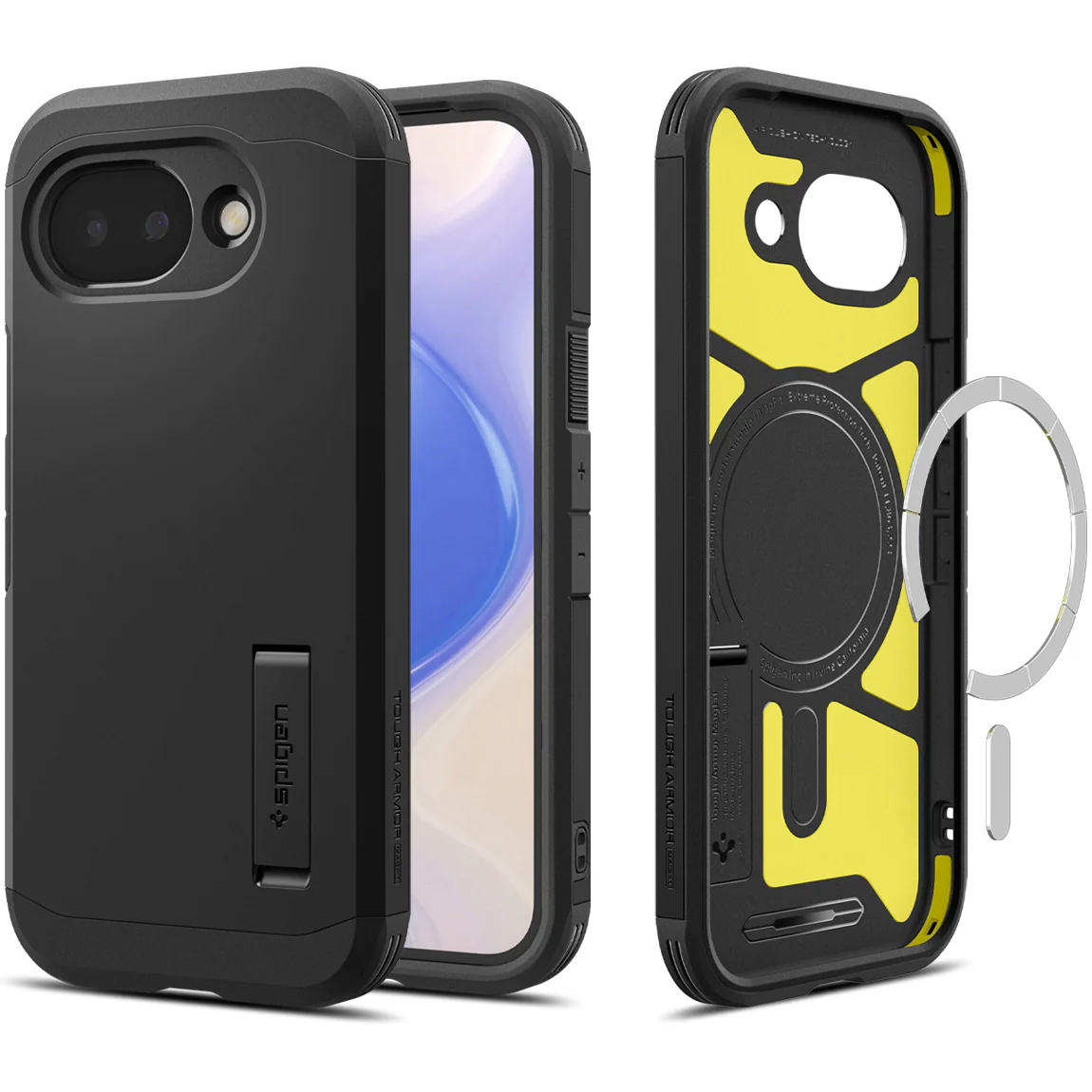 Handyhülle für Google Pixel 10a, Spigen Tough Armor Mag mit MagSafe, Schwarz