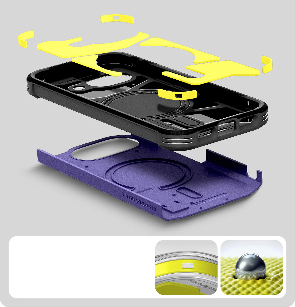 Handyhülle für Google Pixel 10a, Spigen Tough Armor Mag mit MagSafe, Violett - Image 2