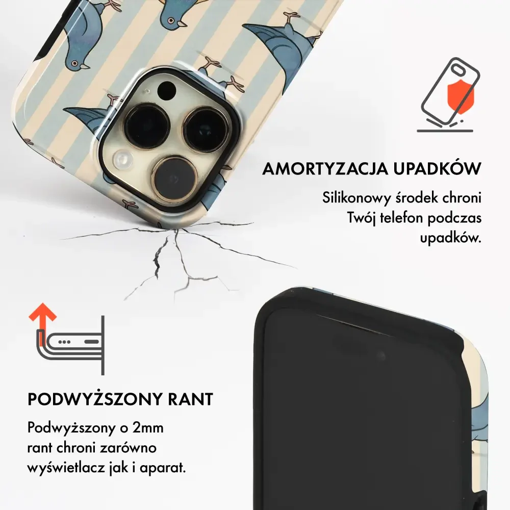 Handyhülle für Google Pixel 8, Mobiwear Elite Pro, Blaue Tauben - Image 4