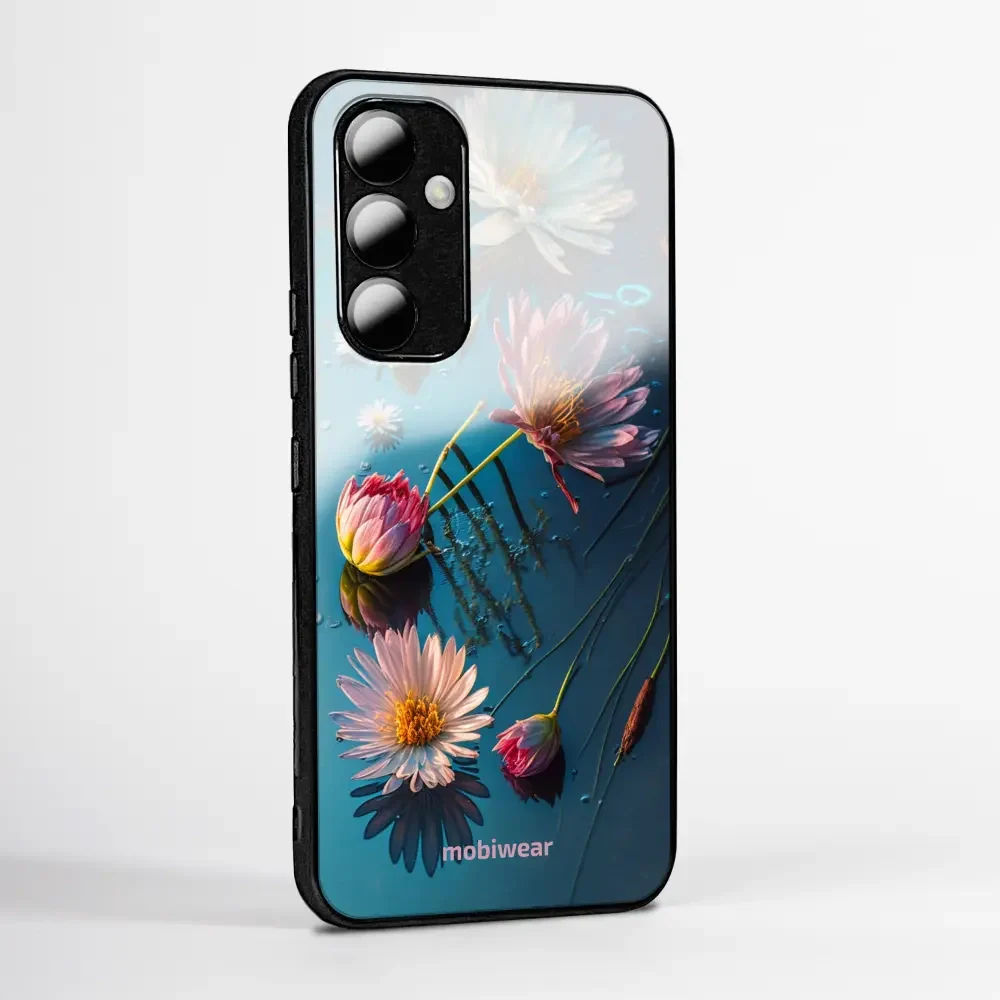 Handyhülle für Google Pixel 8a, Mobiwear Glossy Case, Blau-Blumig - Image 2