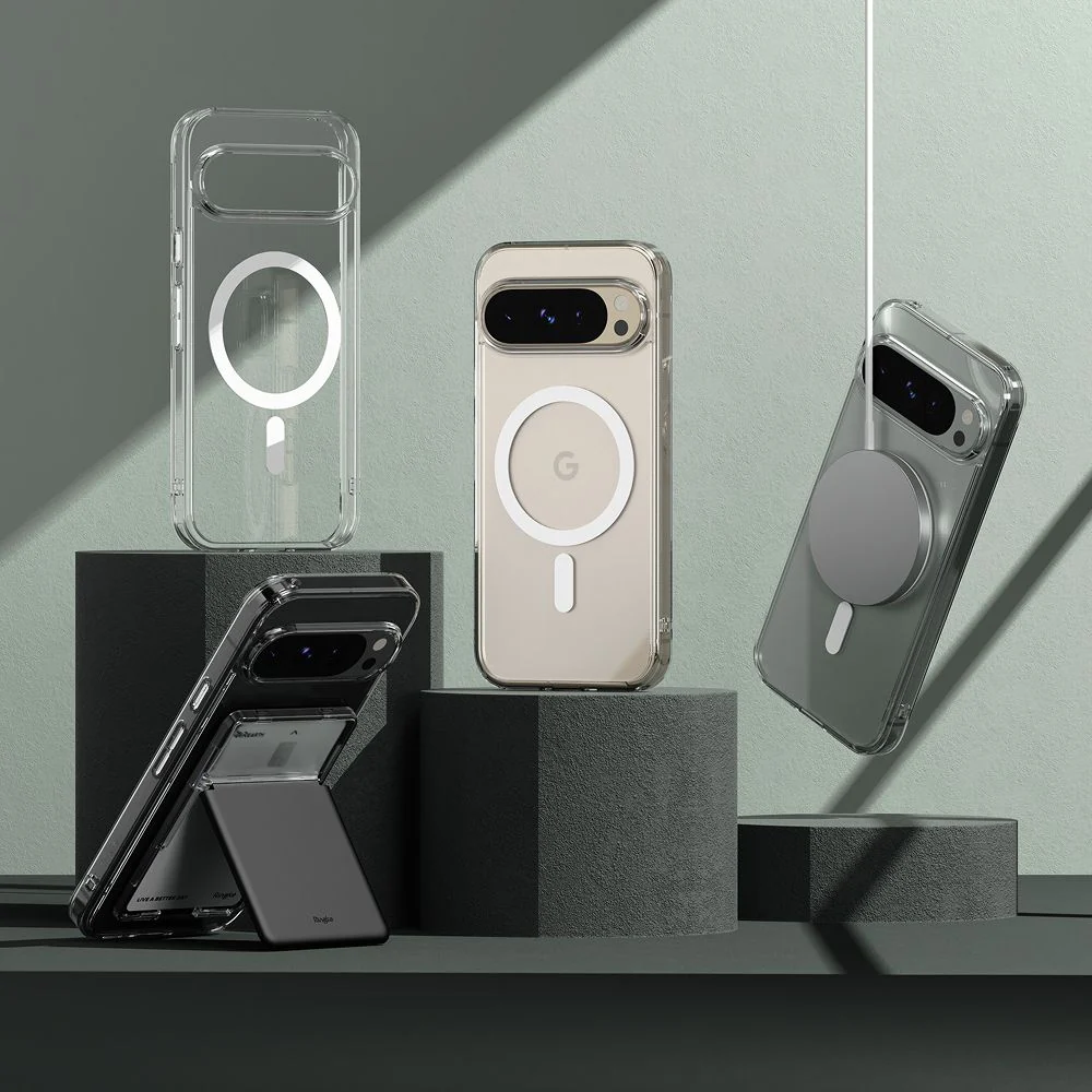 Handyhülle für Google Pixel 9 / 9 Pro, Ringke Fusion Magnetic, Transparent und Weiß - Image 5