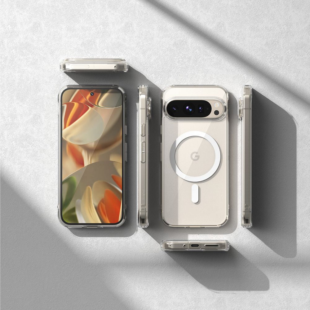 Handyhülle für Google Pixel 9 / 9 Pro, Ringke Fusion Magnetic, Transparent und Weiß - Image 7
