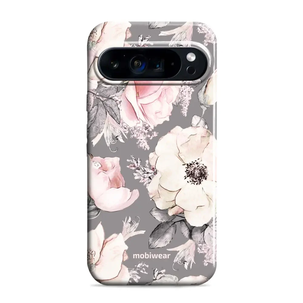 Handyhülle für Google Pixel 9 Pro, Mobiwear Elite Pro, Rosa-Blumig