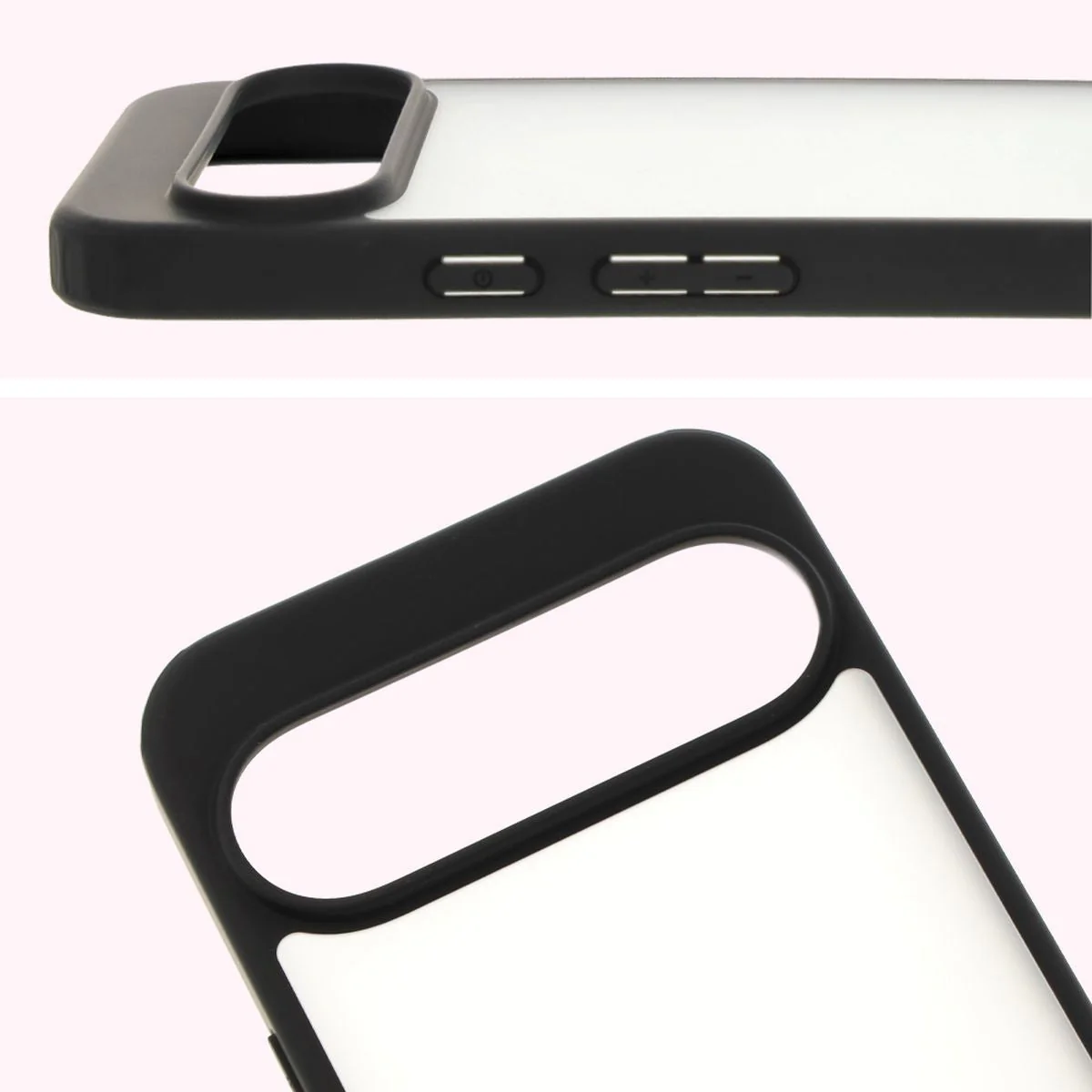 Handyhülle für Google Pixel 9 Pro XL, Bizon Case Angelo, Durchscheinend mit schwarzem Rahmen - Image 3