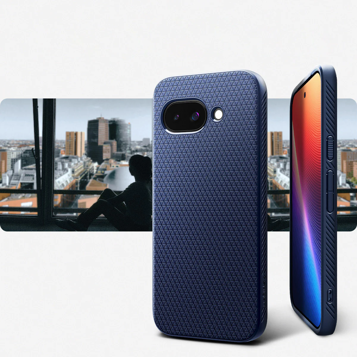 Handyhülle für Google Pixel 9a, Spigen Liquid Air, Dunkelblau - Image 11
