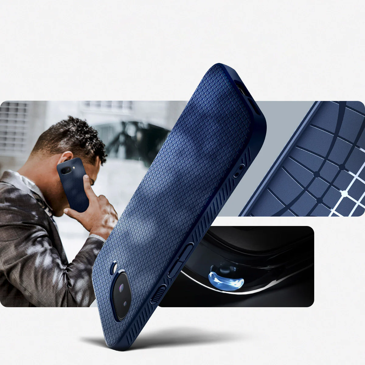 Handyhülle für Google Pixel 9a, Spigen Liquid Air, Dunkelblau - Image 12