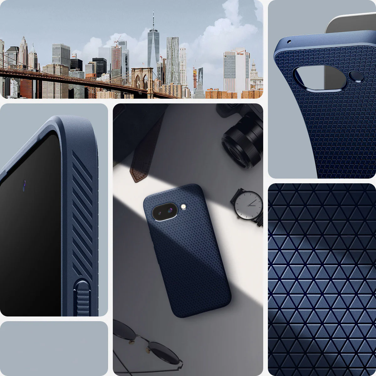 Handyhülle für Google Pixel 9a, Spigen Liquid Air, Dunkelblau - Image 15