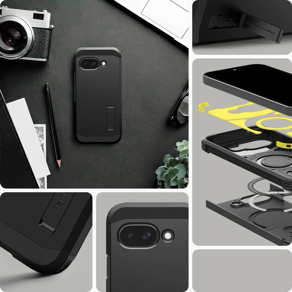 Handyhülle für Google Pixel 9a, Spigen Tough Armor Mag mit MagSafe, Schwarz - Image 15