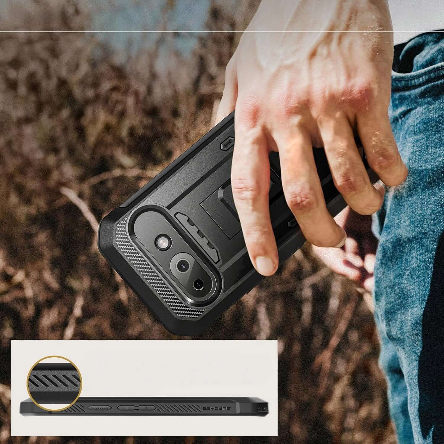 Handyhülle für Google Pixel 9a, Supcase UB Pro SP, Schwarz - Image 8