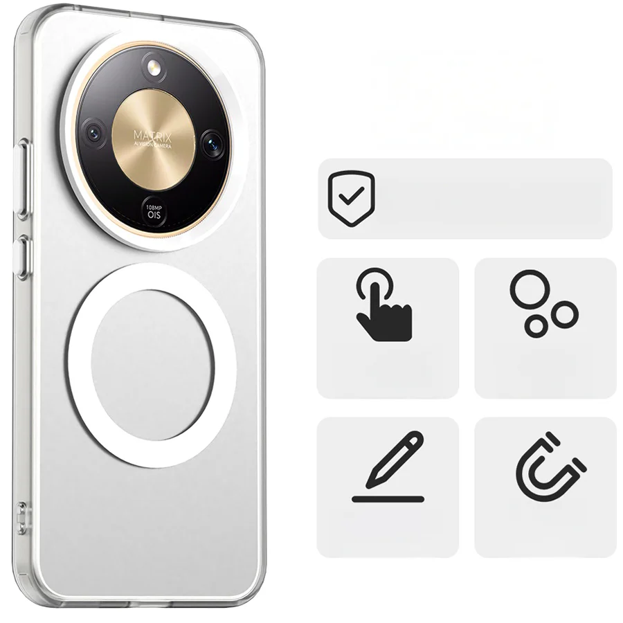 Handyhülle für Honor Magic8 Lite, Techsuit CandyCase MagSafe, Weiß - Image 4
