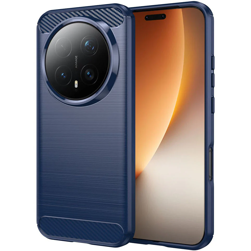 Handyhülle für Honor Magic8 Pro, Techsuit Carbon Silicone, Dunkelblau