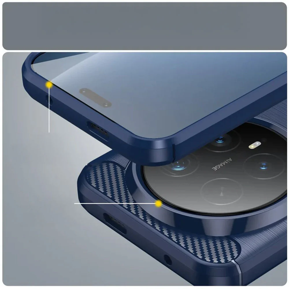 Handyhülle für Honor Magic8 Pro, Techsuit Carbon Silicone, Dunkelblau - Image 4