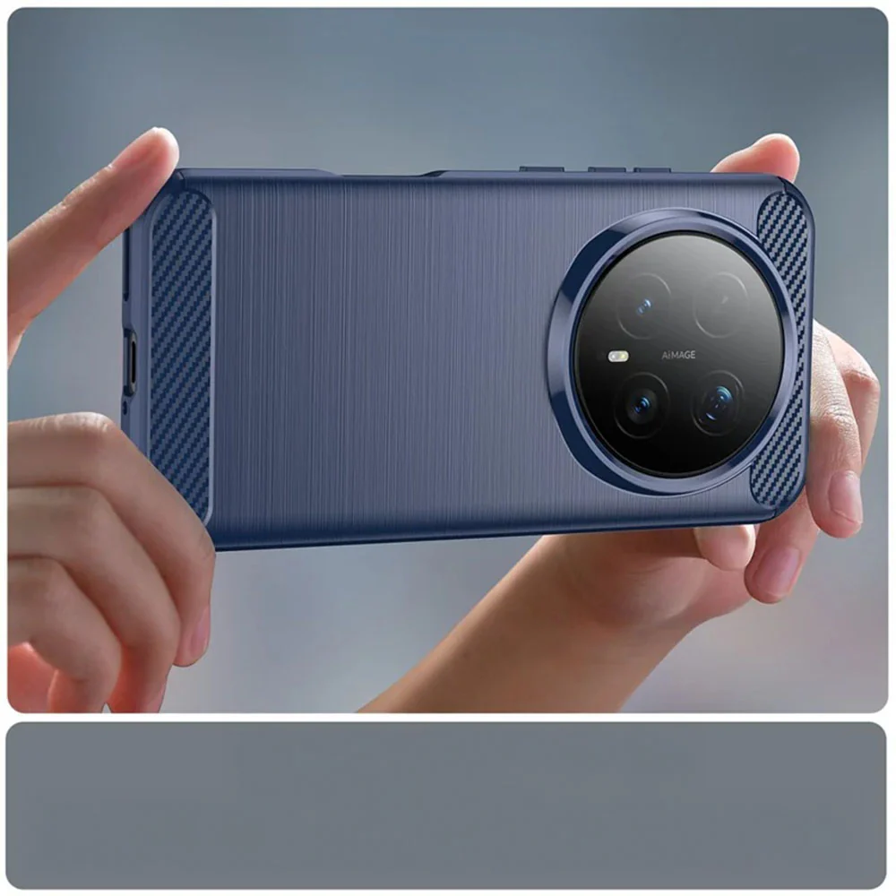 Handyhülle für Honor Magic8 Pro, Techsuit Carbon Silicone, Dunkelblau - Image 5