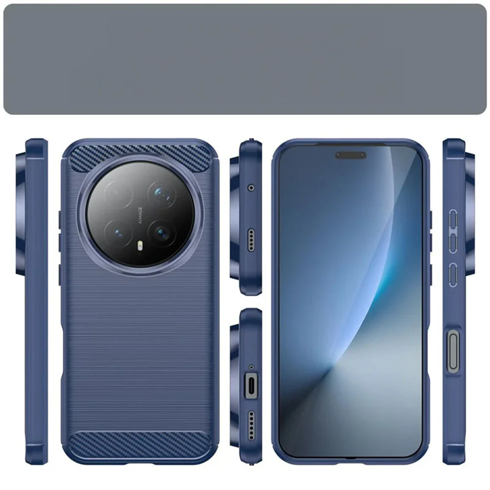 Handyhülle für Honor Magic8 Pro, Techsuit Carbon Silicone, Dunkelblau - Image 6
