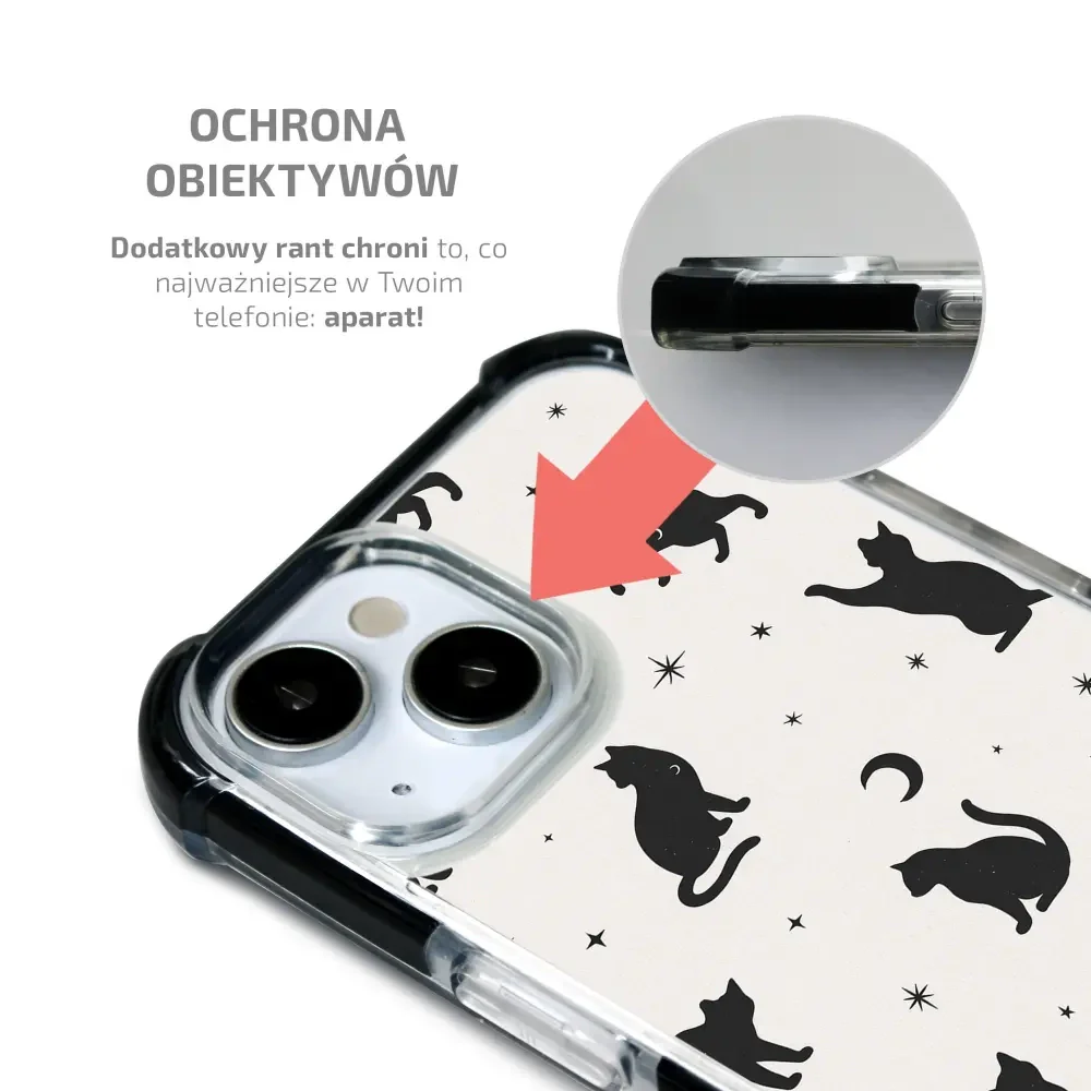 Handyhülle für iPhone 11 mit MagSafe, Mobiwear Elite Bumper, Katzen-Nacht - Image 3
