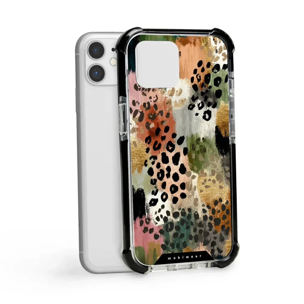 Handyhülle für iPhone 11 mit MagSafe, Mobiwear Elite Bumper, Malerische Tupfen - Image 17