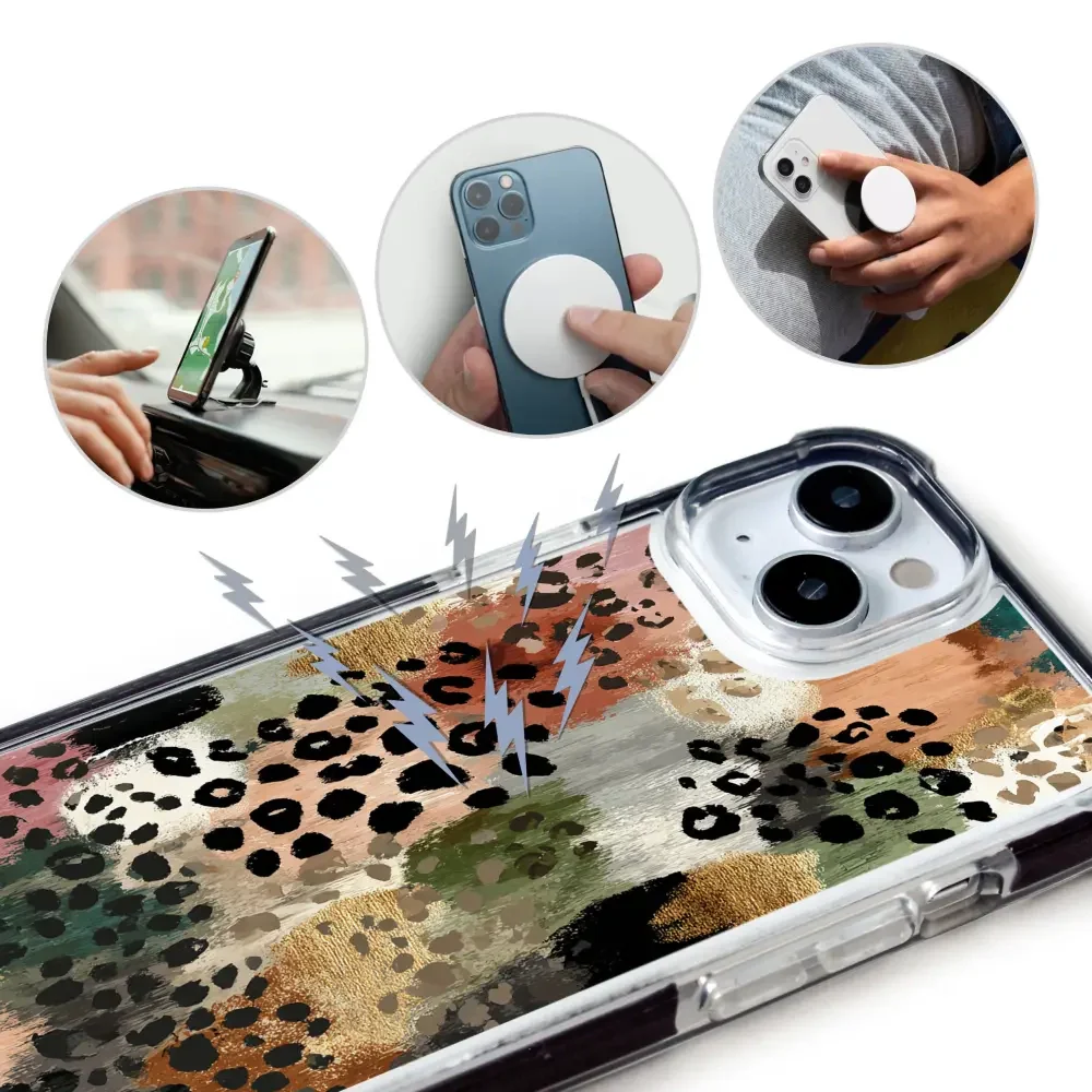 Handyhülle für iPhone 11 Pro Max mit MagSafe, Mobiwear Elite Bumper, Malerische Tupfen - Image 16