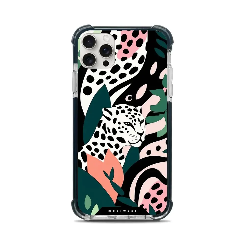 Handyhülle für iPhone 11 Pro Max mit MagSafe, Mobiwear Elite Bumper, Tropischer Gepard