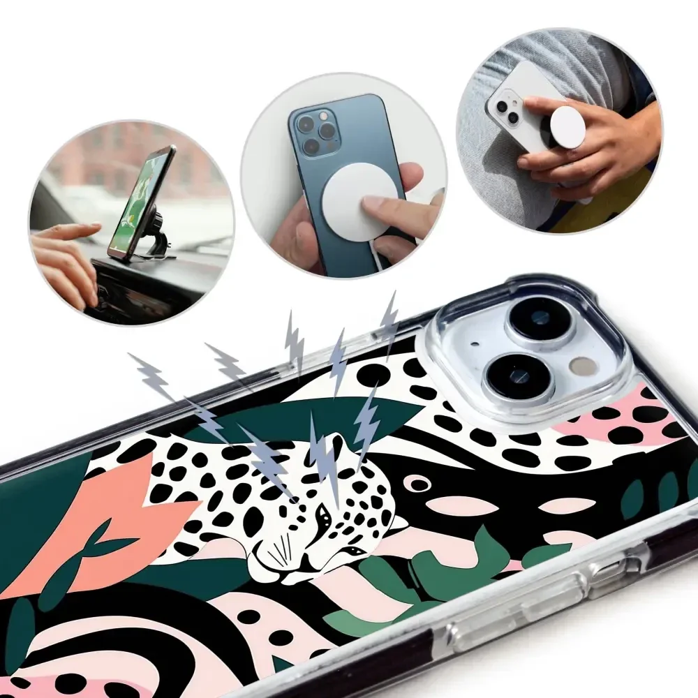 Handyhülle für iPhone 11 Pro Max mit MagSafe, Mobiwear Elite Bumper, Tropischer Gepard - Image 16