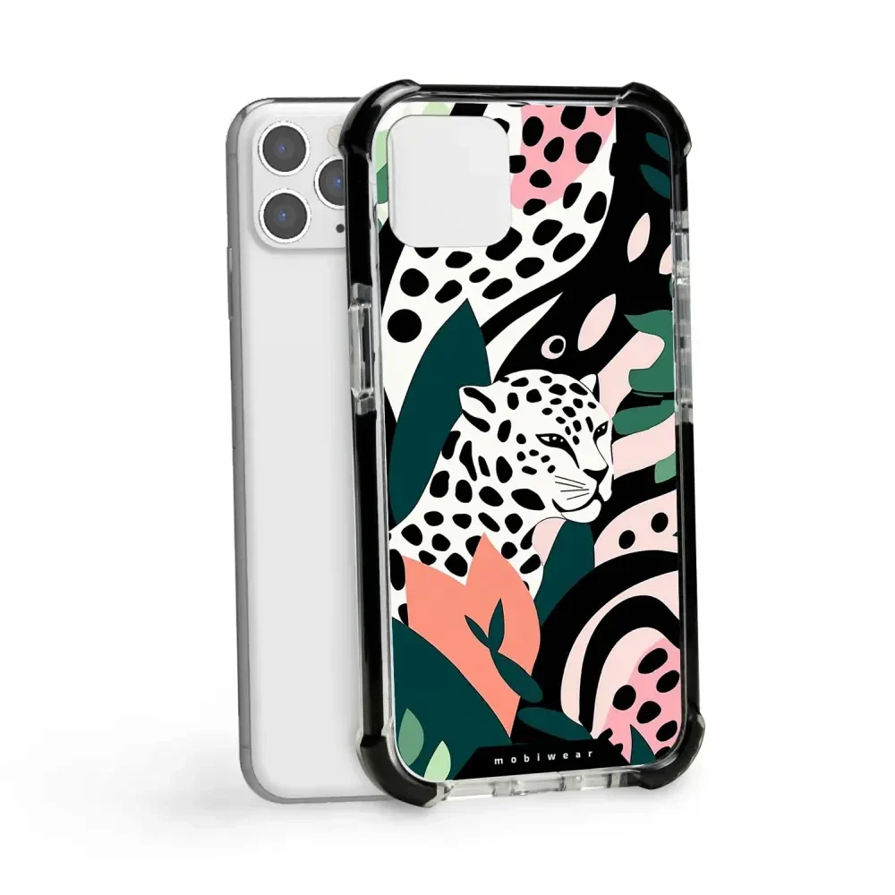 Handyhülle für iPhone 11 Pro Max mit MagSafe, Mobiwear Elite Bumper, Tropischer Gepard - Image 17
