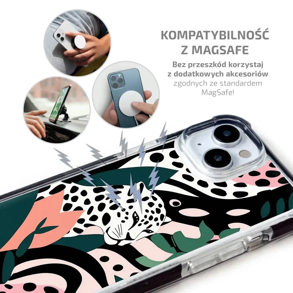 Handyhülle für iPhone 11 Pro Max mit MagSafe, Mobiwear Elite Bumper, Tropischer Gepard - Image 6