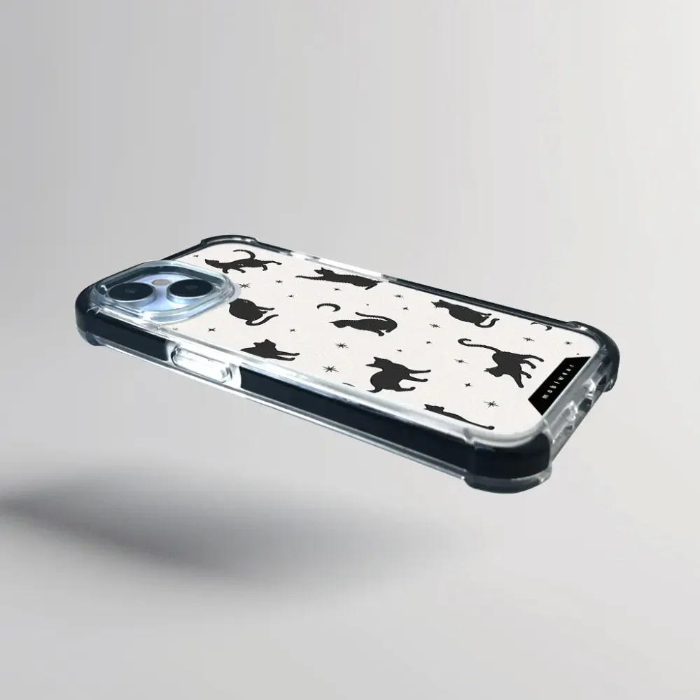 Handyhülle für iPhone 11 Pro mit MagSafe, Mobiwear Elite Bumper, Katzen-Nacht - Image 10