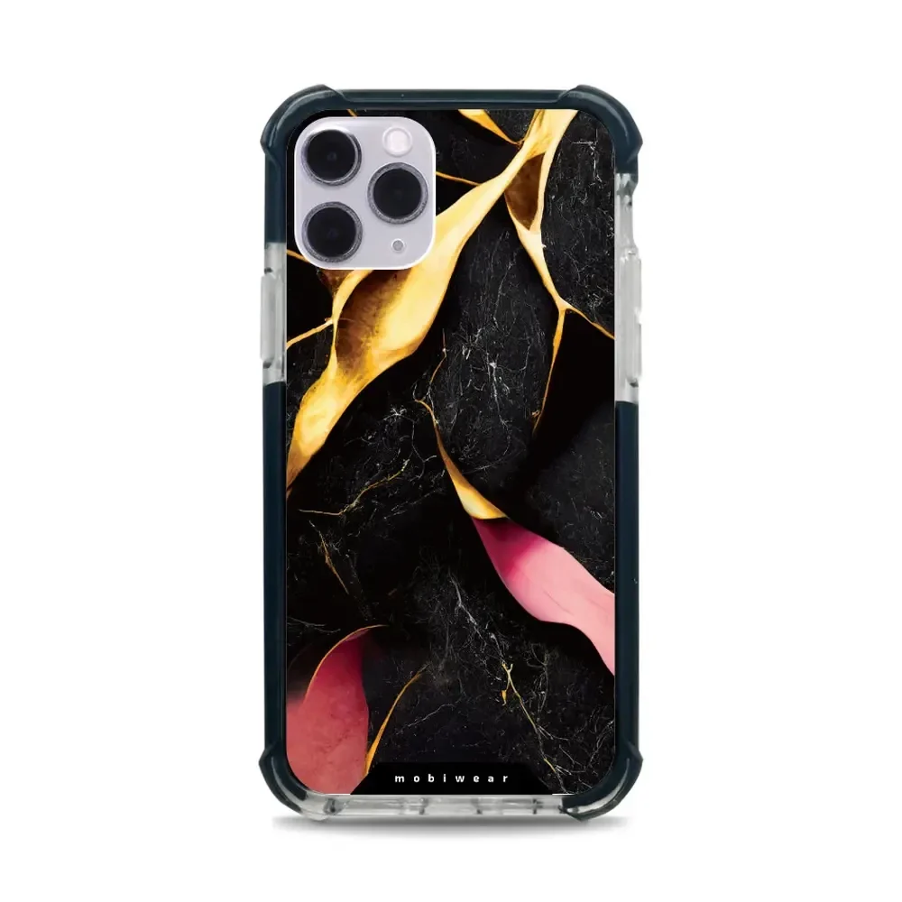 Handyhülle für iPhone 11 Pro mit MagSafe, Mobiwear Elite Bumper, Vergoldetes Erz