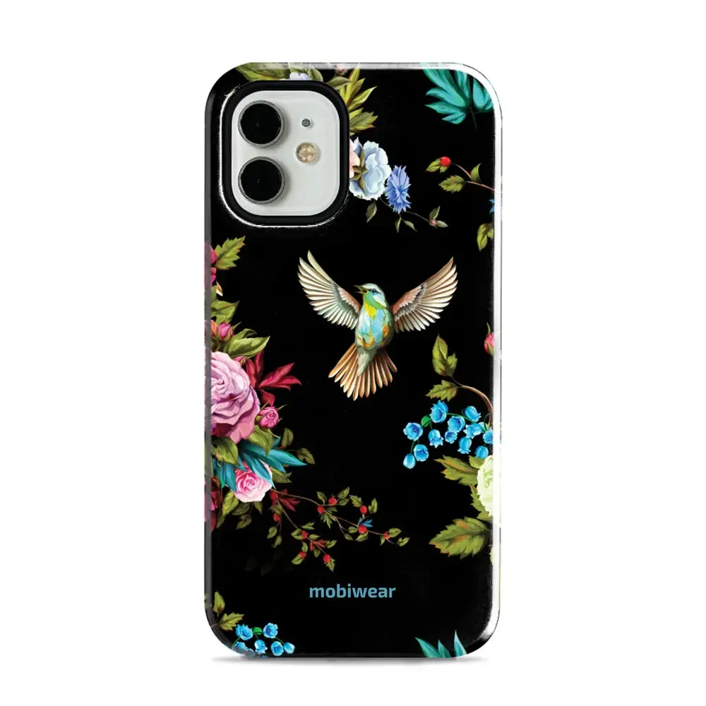 Handyhülle für iPhone 12 Mini, Mobiwear Elite Pro, Nachtkolibri
