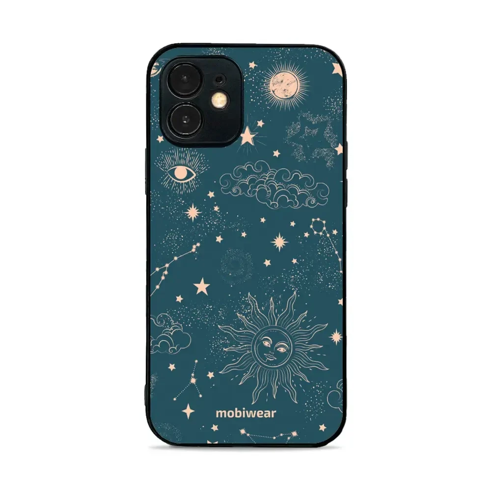 Handyhülle für iPhone 12 Mini, Mobiwear Glossy Case, Astraler Staub