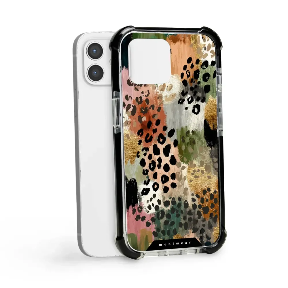 Handyhülle für iPhone 12 mit MagSafe, Mobiwear Elite Bumper, Malerische Tupfen - Image 17
