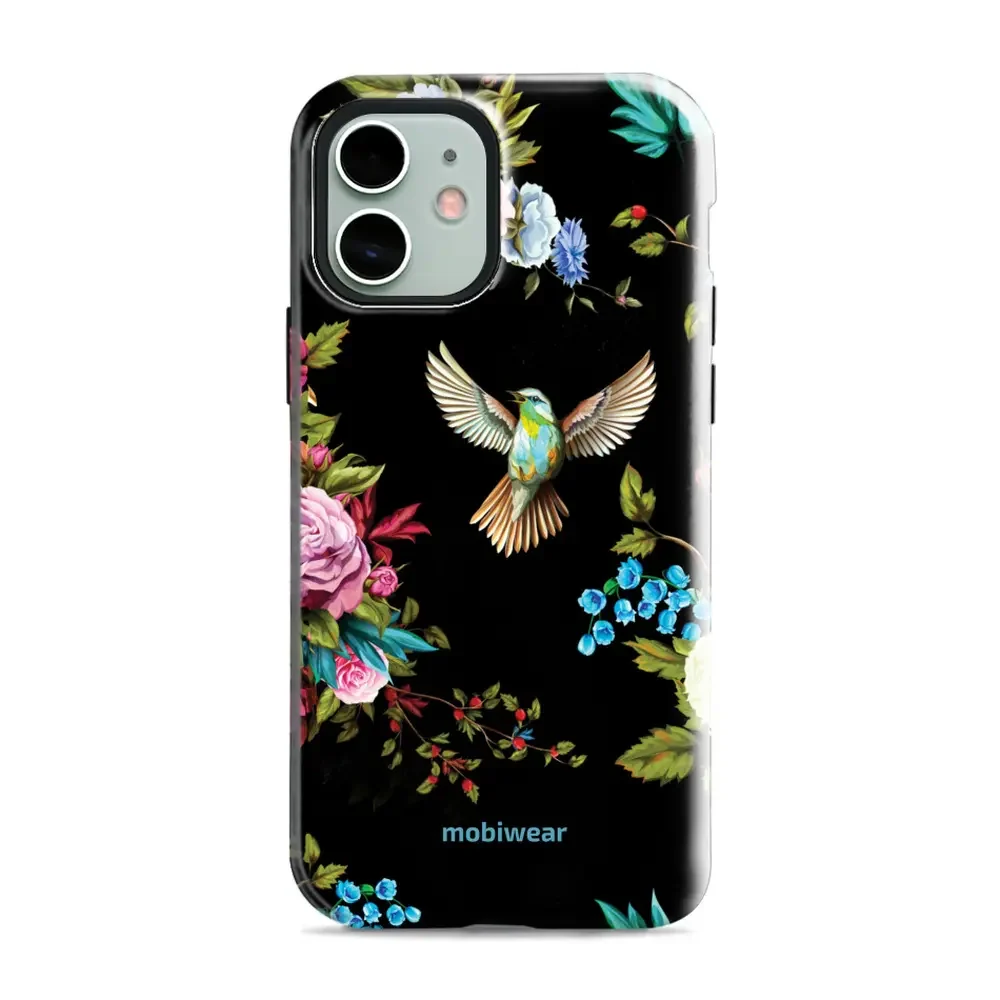 Handyhülle für iPhone 12, Mobiwear Elite Pro, Nachtkolibri